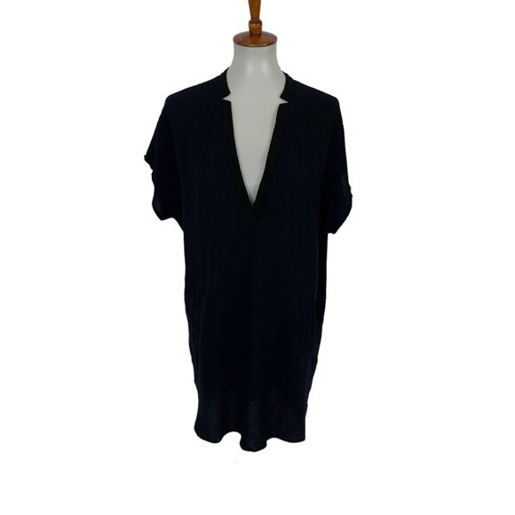 ASTR Dress Medium Sleeveless Navy V Neck Formal Cocktail Evening Party - Picture 1 of 6